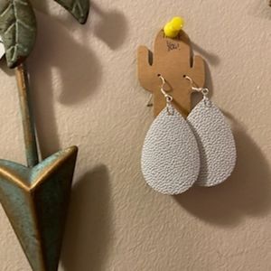 Faux leather earings
